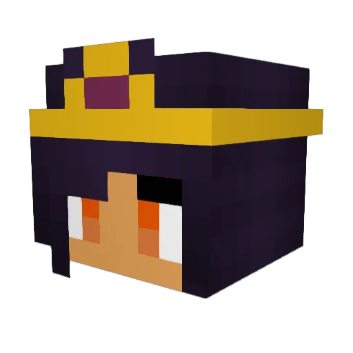 Kragaaa Minecraft avatar head, 3D render