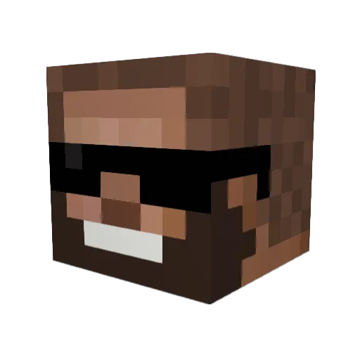 Kragino Minecraft avatar head, 3D render