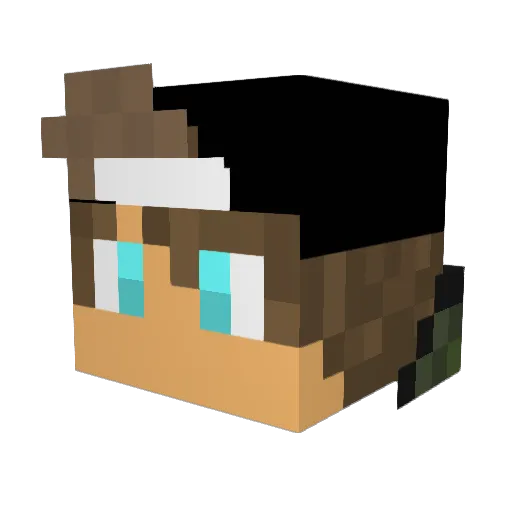 Krahzi Minecraft avatar head, 3D render