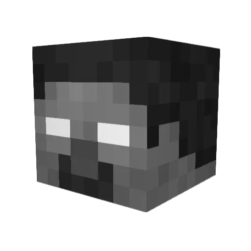 Krahzin Minecraft avatar head, 3D render
