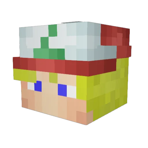 Krahzy Minecraft avatar head, 3D render