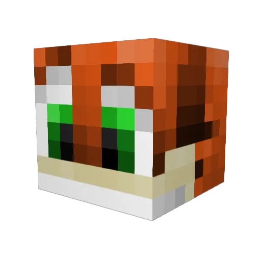 Kraikein Minecraft avatar head, 3D render