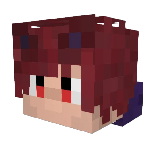 Kraille Minecraft avatar head, 3D render