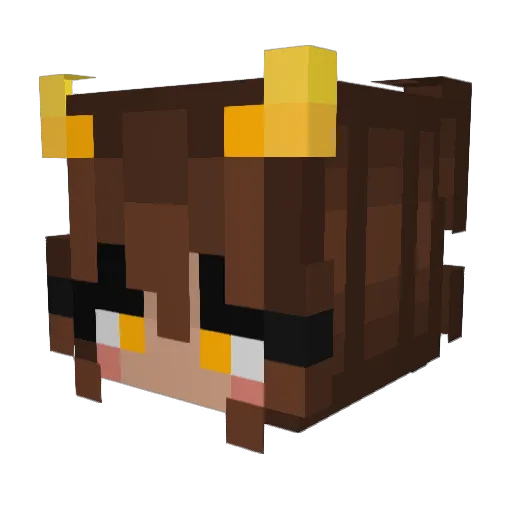 Kraiter_ Minecraft avatar head, 3D render