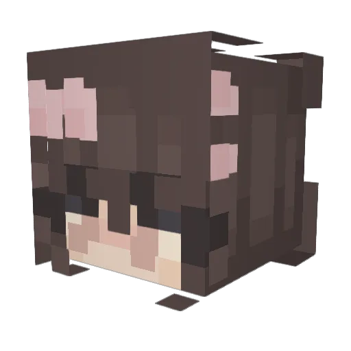 Kraittt Minecraft avatar head, 3D render