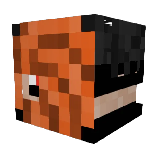 Krak5n Minecraft avatar head, 3D render