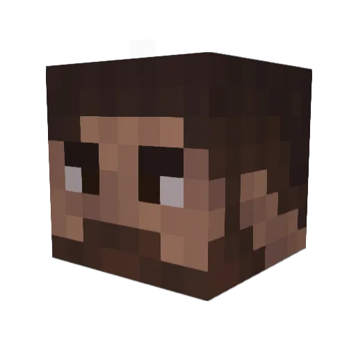 KrakasB Minecraft avatar head, 3D render