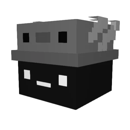 Krakbois Minecraft avatar head, 3D render