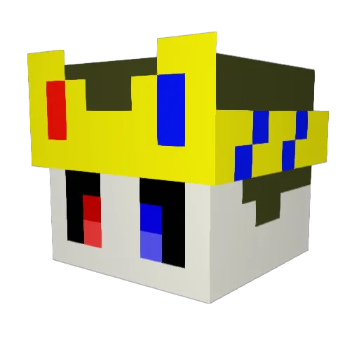 Kraken011 Minecraft avatar head, 3D render