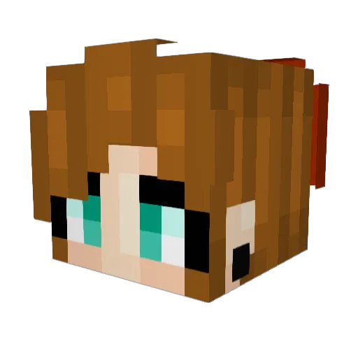 KrakenWolf Minecraft avatar head, 3D render