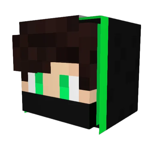 Kraken_327 Minecraft avatar head, 3D render