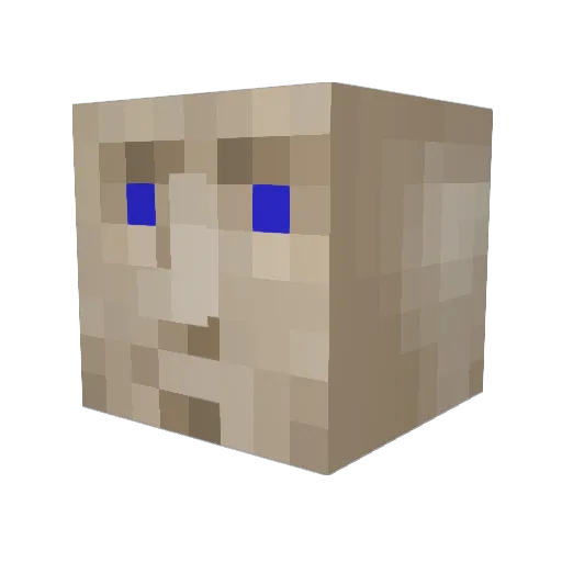 Kraken_Two Minecraft avatar head, 3D render
