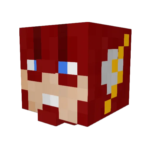 Krakenator Minecraft avatar head, 3D render