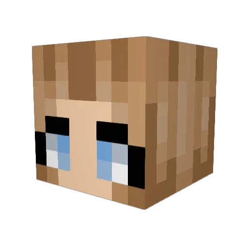 Krakeneur Minecraft avatar head, 3D render