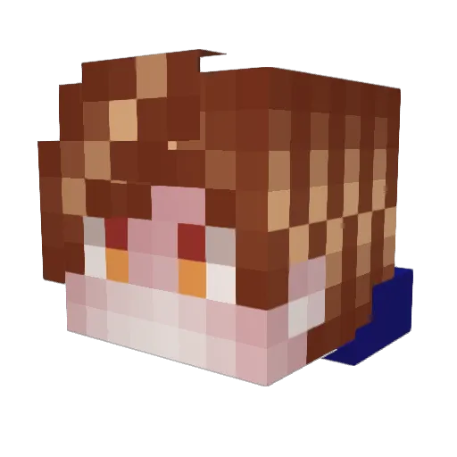 Kraker_GG Minecraft avatar head, 3D render
