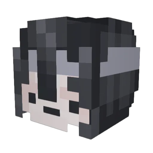KrakkoNori_ Minecraft avatar head, 3D render