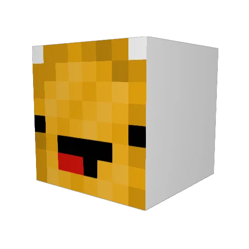 Krakoss Minecraft avatar head, 3D render