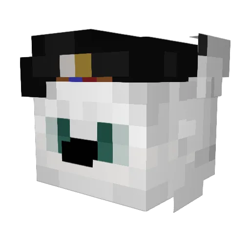 Krakusiek Minecraft avatar head, 3D render