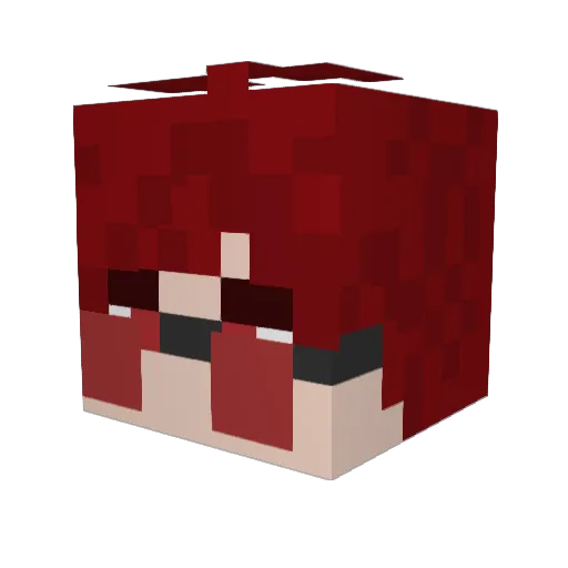 Kralcorse Minecraft avatar head, 3D render
