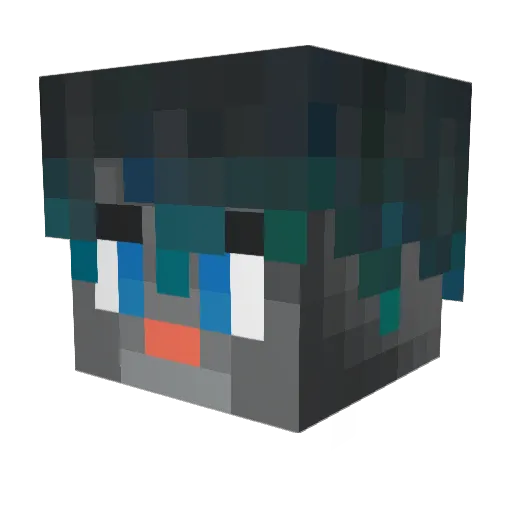 KramApple Minecraft avatar head, 3D render