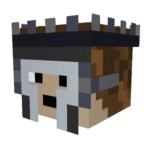 KramRus Minecraft avatar head, 3D render