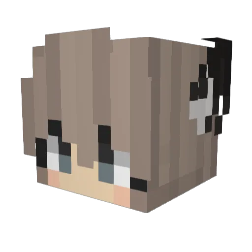 Kramatra Minecraft avatar head, 3D render