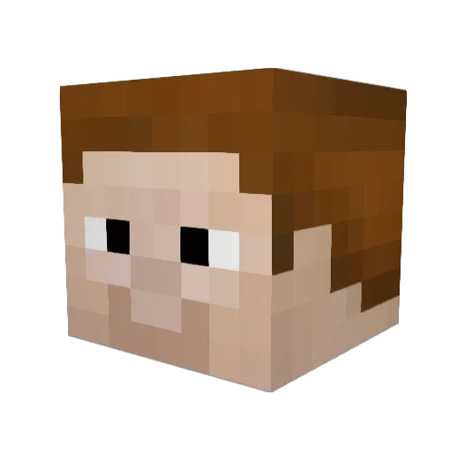 Kramax Minecraft avatar head, 3D render