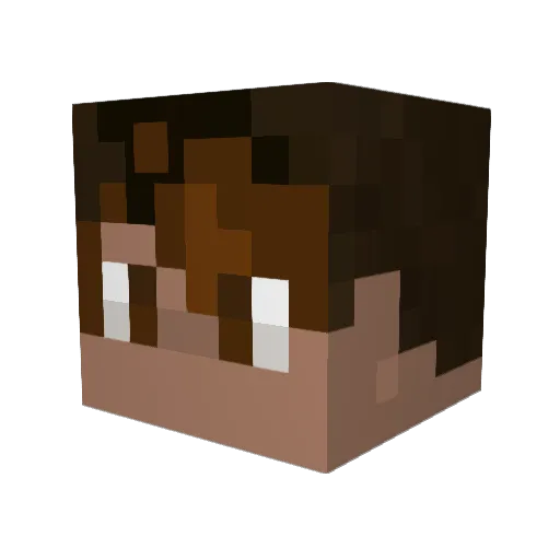Kramigga Minecraft avatar head, 3D render
