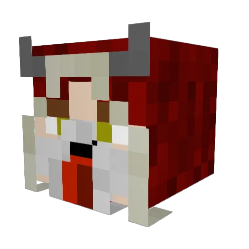 Krampustheking Minecraft avatar head, 3D render
