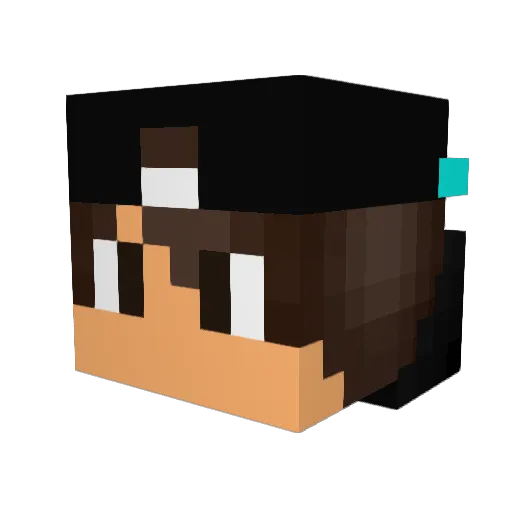 Kramsu Minecraft avatar head, 3D render