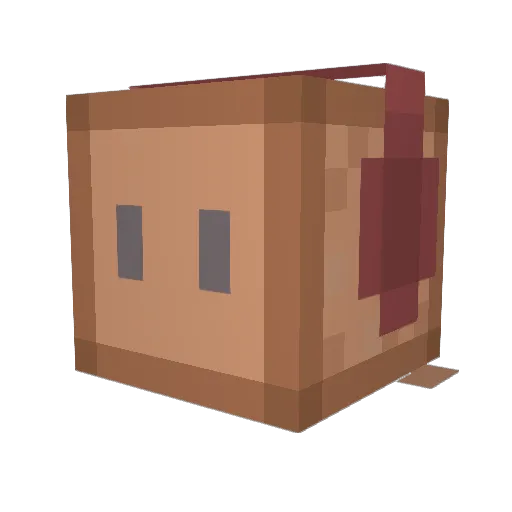 Kranbox Minecraft avatar head, 3D render