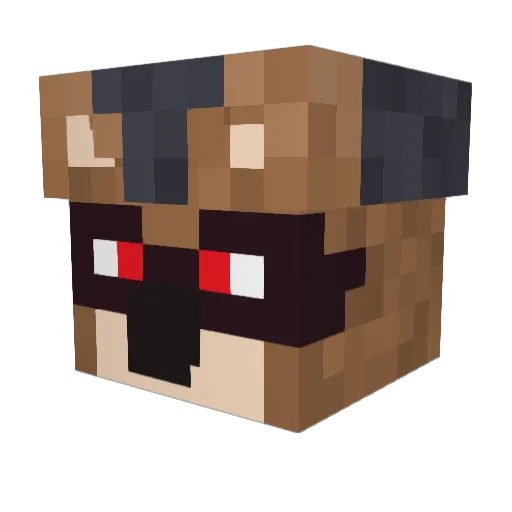 Krandel Minecraft avatar head, 3D render