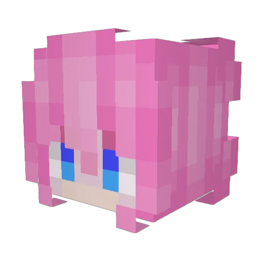Krankify Minecraft avatar head, 3D render