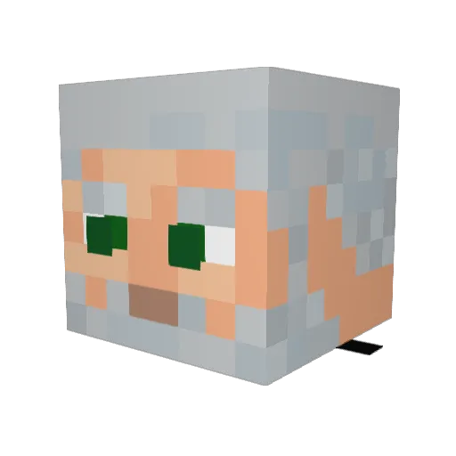 Kranky_Gamer Minecraft avatar head, 3D render
