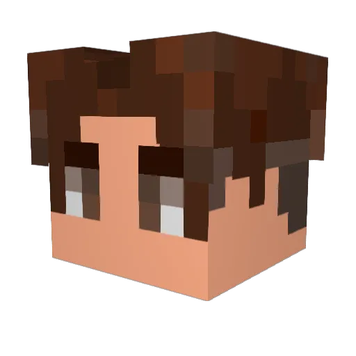 KranqXD Minecraft avatar head, 3D render