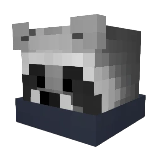 Krapfall Minecraft avatar head, 3D render