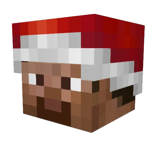 Krapfen Minecraft avatar head, 3D render