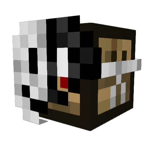 Krasevec Minecraft avatar head, 3D render