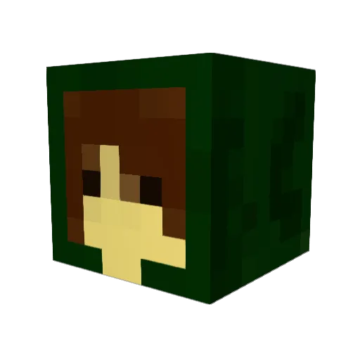 Krashout_Koben Minecraft avatar head, 3D render
