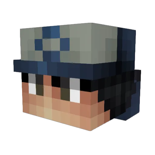 KrasserAlsSasuke Minecraft avatar head, 3D render