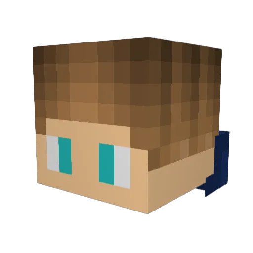 KrasserTuep Minecraft avatar head, 3D render