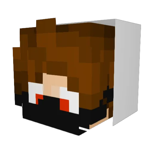 Krasty88 Minecraft avatar head, 3D render