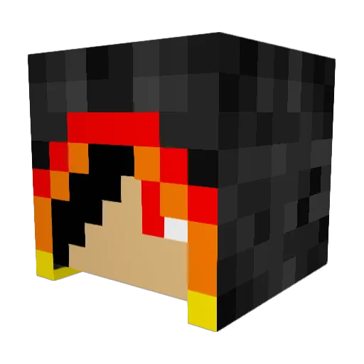 Kratcher_Myst Minecraft avatar head, 3D render
