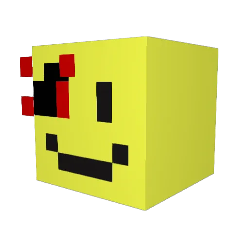 Krateusz Minecraft avatar head, 3D render