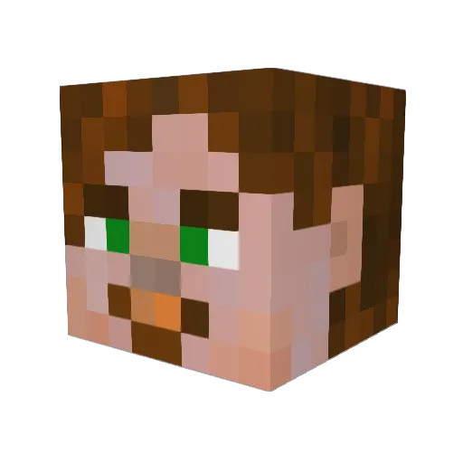 Kratokrul Minecraft avatar head, 3D render