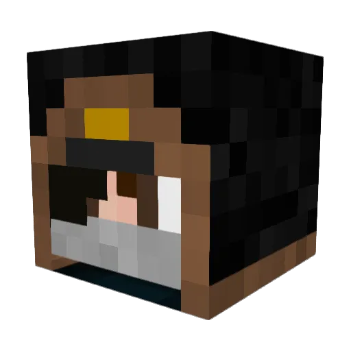 Kratosfire Minecraft avatar head, 3D render