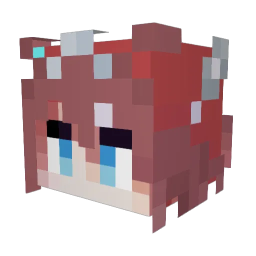 Kratoskola Minecraft avatar head, 3D render
