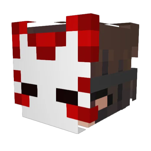 Kratoszer Minecraft avatar head, 3D render