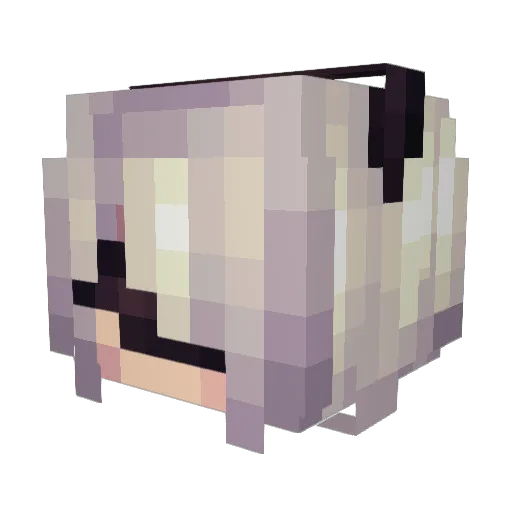 Kratshi Minecraft avatar head, 3D render