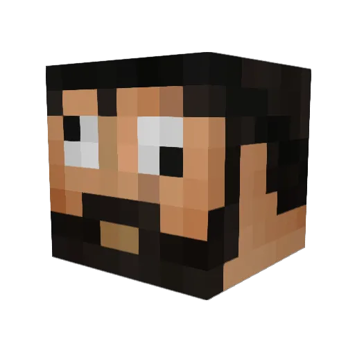 Kratzyy Minecraft avatar head, 3D render
